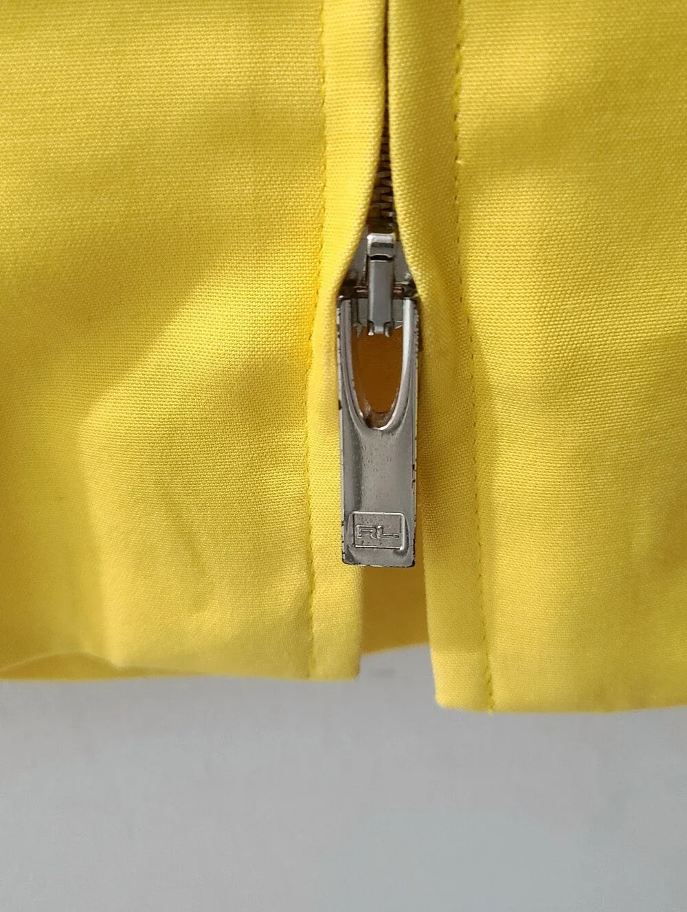 Ralph Lauren Black Label Mini Skirt Full Zip Bright Yellow Sz 4